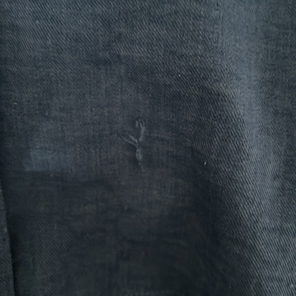 Blue Mandarin Collar Button Down Shirt - Picture 3 of 4